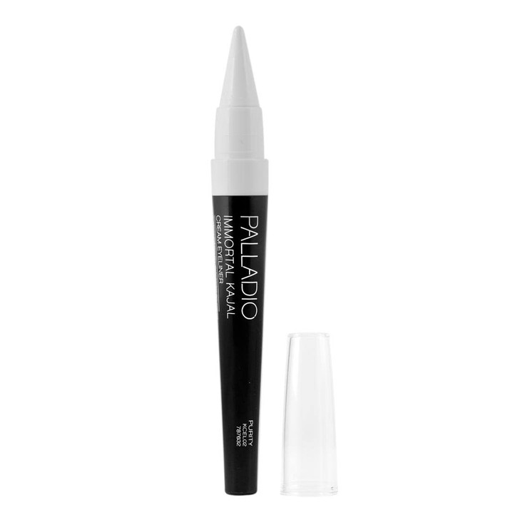 Palladio Immortal Kajals Lasting Cream Eyeliner, Multi Use Conical Shaped Liner, Create Soft and Smoky Effects, Ultra Smooth Application (Purity)