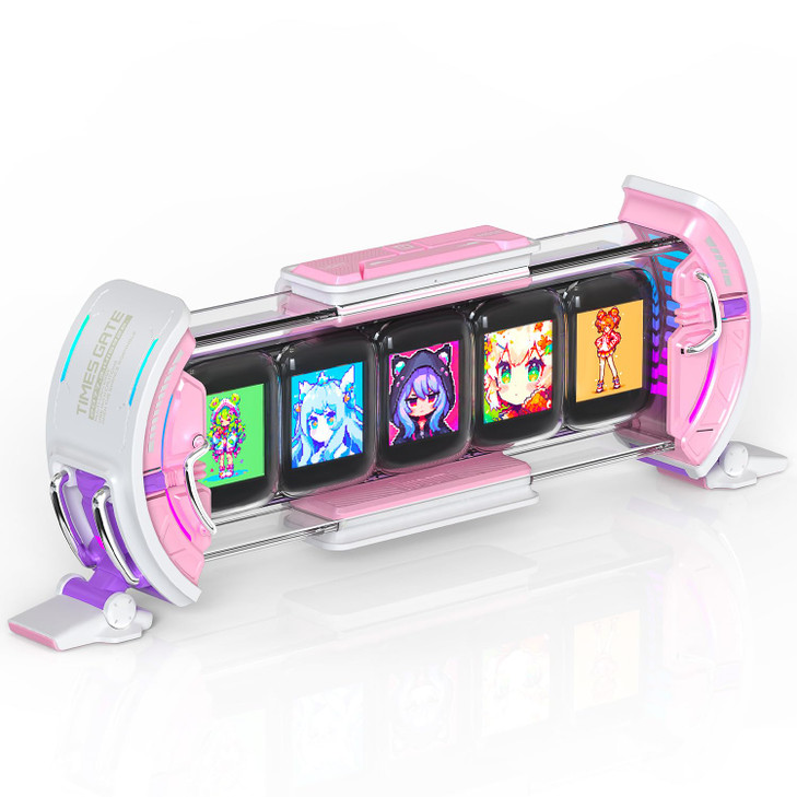 Divoom Times Gate - Cute Gaming Digital Clock with Smart App-Controlled, Support Weather Forecast, Stock Market/Exchange Rate, Social Media, Pixel Ar
