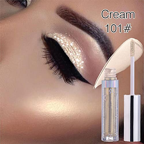 Hotiary Glitter Liquid Eyeshadow, Metallic Glitter Shimmer Sparkling Eye Shadow, Long Lasting Waterproof High Pigments Sparkle Eye Makeup Kit, Metals