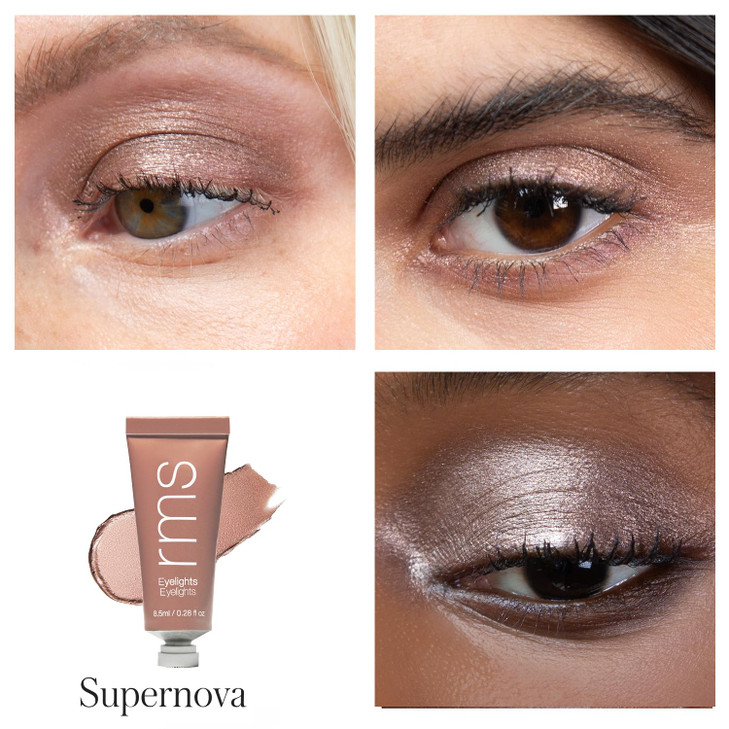 RMS Beauty Eyelights Cream Eyeshadow, Long-Wear Hydrating Creamy Eyeshadow for Luminous, Buildable Natural Color, Smudge-Resistant, Blendable Formula