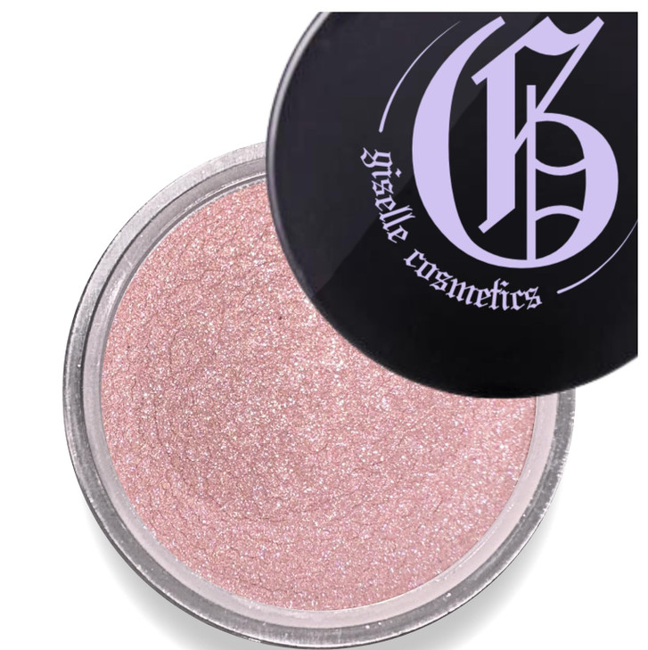 Giselle Cosmetics Brush Light Copper Loose Mineral Eye Shadow - Organic, Hypoallergenic, Talc-Free Makeup, Shimmer & Glitter Eyeshadow Palette, Pink