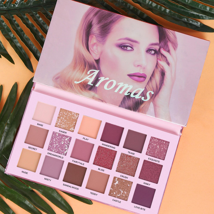 UCANBE Professional 18 Colors Aromas Nude Eyeshadow Palette Long Lasting Multi Reflective Shimmer Matte Glitter Pressed Pearls Eye Shadow Makeup Pall