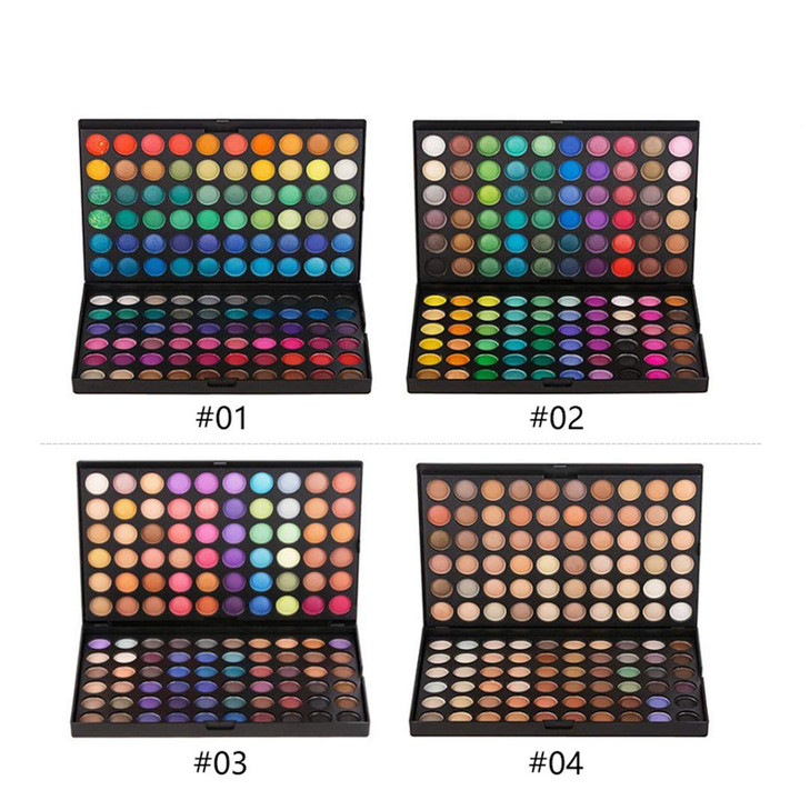Pure Vie Professional Hightlight Eyeshadow Palette Makeup Contouring Kit - 120 Colors Highly Pigmented Warm Matte Shimmer Natural Cosmetic Eye Shadow