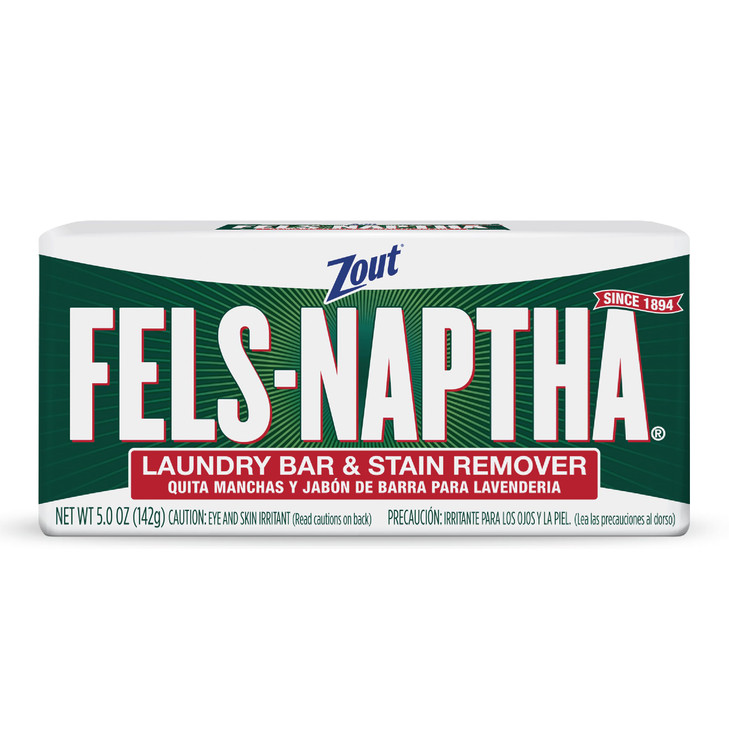 Zout Fels-Naptha Laundry Bar and Stain Remover, Tough Stain Removal, 10 Ounces