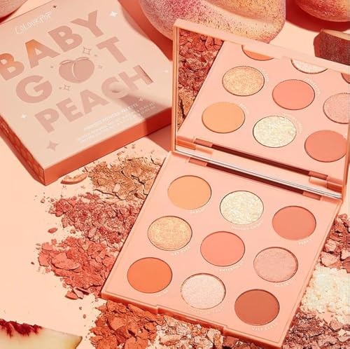 Colourpop "Baby Got Peach" Shadow Palette - 9 Pan Eyeshadow Palette Full Size, No Box