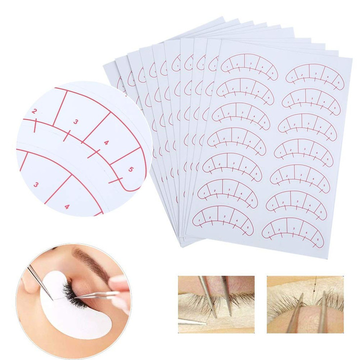140 Pcs Eyeshadow Shields Eyeshadow Tape - Lash Map Under Eye Stickers Eyelashes Stickers for Lash Beginner Training and Practice Eyeliner, Lip and T