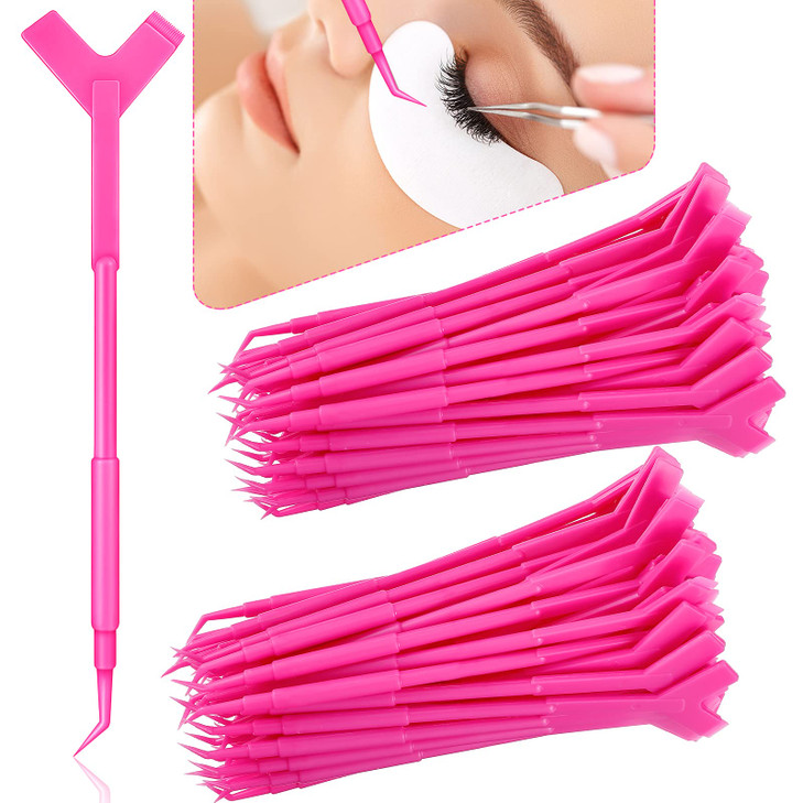 100 Piece Y Shape Eyelash Lift & Perm Tool - Brush for Eyelash Extension Supplies