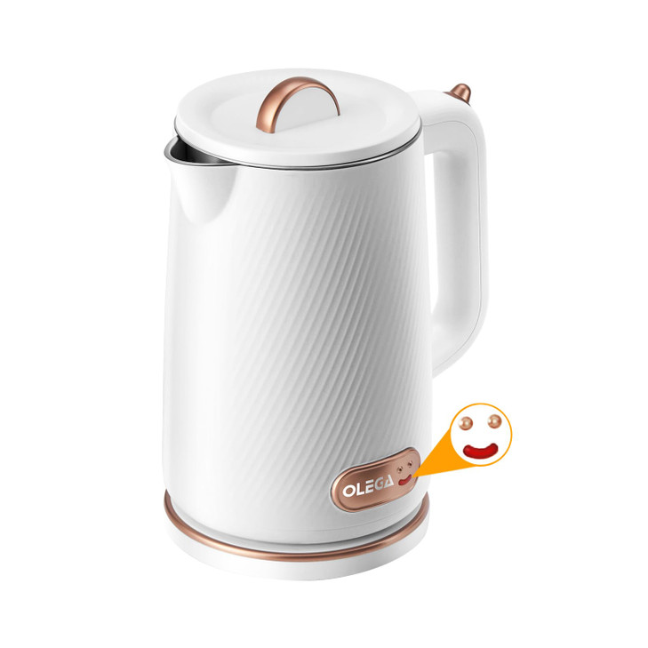 OLEGA Electric Kettle - 1500W Electric Tea Kettle 1.8L Stainless Steel Inner Electric Kettles for Boiling Water Auto Shut Off Boil-Dry Protection Ele