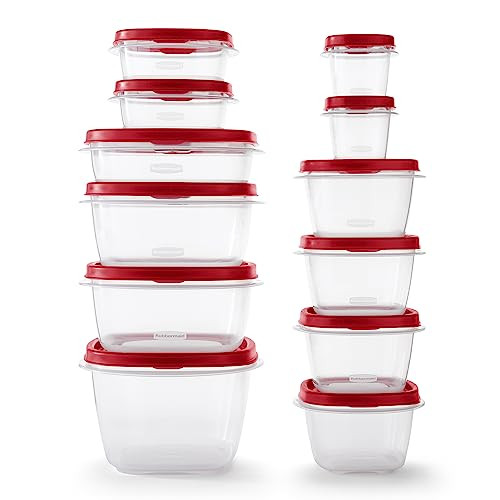 Rubbermaid Assorted Food Storage Container Set - Case of: 1; Each Pack Qty: 24; Total Items Qty: 24