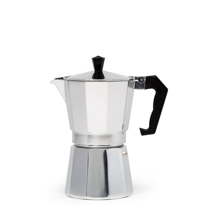 Primula Classic Stovetop Espresso and Coffee Maker, Moka Pot for Italian and Cuban Café Brewing, Greca Coffee Maker, Cafeteras, 6 Espresso Cups, Silv