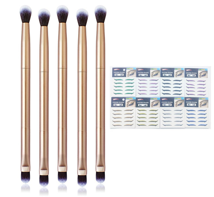 Vôsaidi Professional Shader Eyeshadow Brush Makeup Brush Dual Sides Eyeshadow Applicator Soft Makeup Eye Brushes for Eye shadow Eyeliner applicator