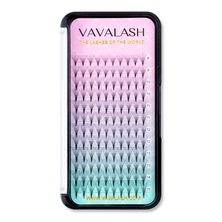 Eyelash Extensions 3D 4D 5D 6D 8D 9D 10D Thickness 0.07/0.1 C/D Curl Eyelashes Middle Stem Premade Fans Russian Volume Lash Extensions Supplies (Midd