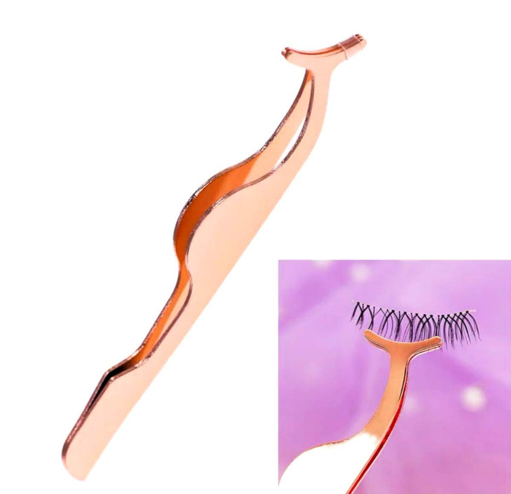 Dorisue False Eyelashes Applicator Tool Gold Eyelash Clip Tweezers Nipper Extension Tweezers Remover