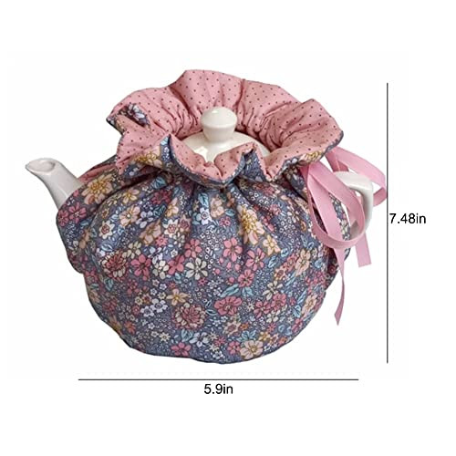 Vintage Handmade Tea Cozy, Nature Cotton Teapot Dust Proof Cover Insulated Kettle Tea Warmer for Home Kitchen Decor Tea Cozies for Hotel Restaurant T