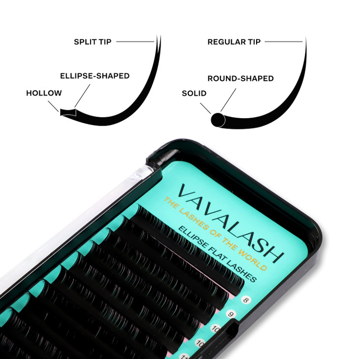Ellipse Eyelash Extensions 0.15mm C Curl 8-15mm Mixed Flat Eyelash Extension Supplies Light Lashes Matte Individual Eyelashes Salon Use Black Mink Fa