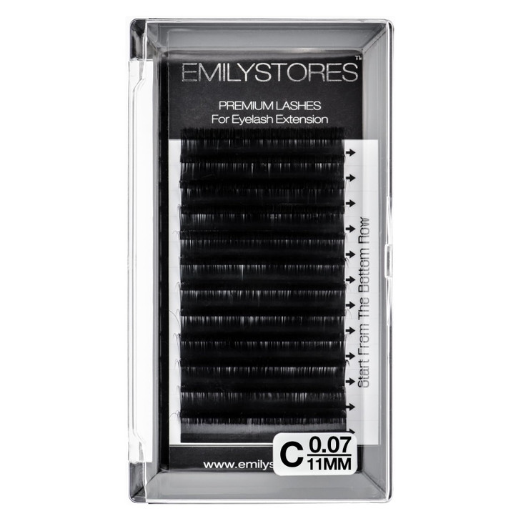 EMILYSTORES Eyelash Extensions 0.07mm Thickness C Curl Length 11mm Easy Fan Eye Lashes For Lash Extensions(0.07,C,11mm)