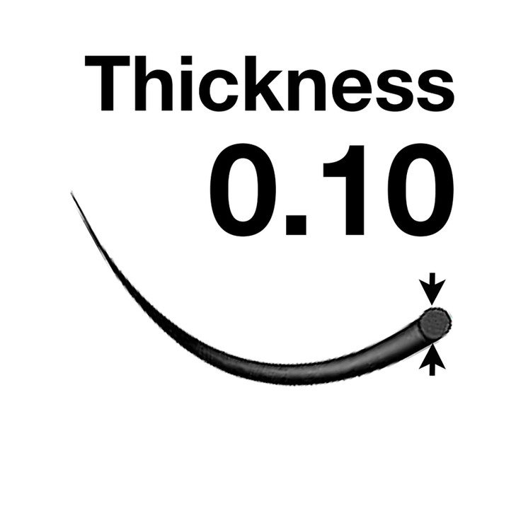 EMILYSTORES Eyelash Extensions 0.10mm Thickness D Curl Length 8mm Volume Individual eyelashes Natural-Looking Single Size For Lash Extension (0.10,D,