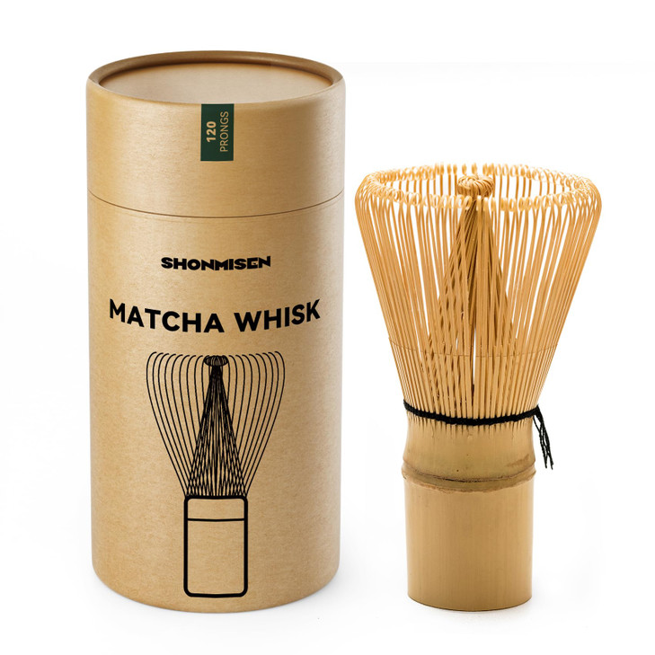 Bamboo Matcha Whisk 80/100/120 Prong, Traditional Japanese Chasen Matcha Stirrer -Authentic Japanese Bamboo Whisk For Matcha Tea (120prongs)