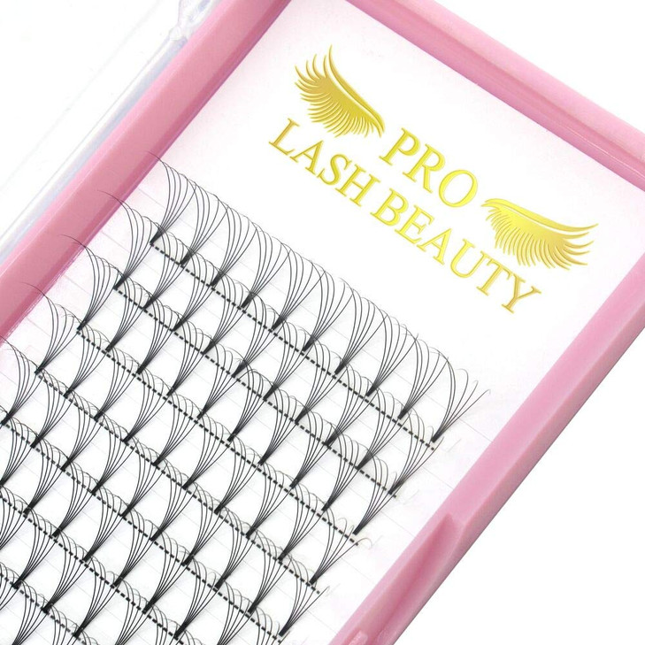Premade Volume Eyelash Extensions 5D-C-0.10-16 Short Stem Premade Fans Eyelash Extensions 9 to 20 mm Pre made Lash Fans 3D 5D 7D Volume Lash Extensio