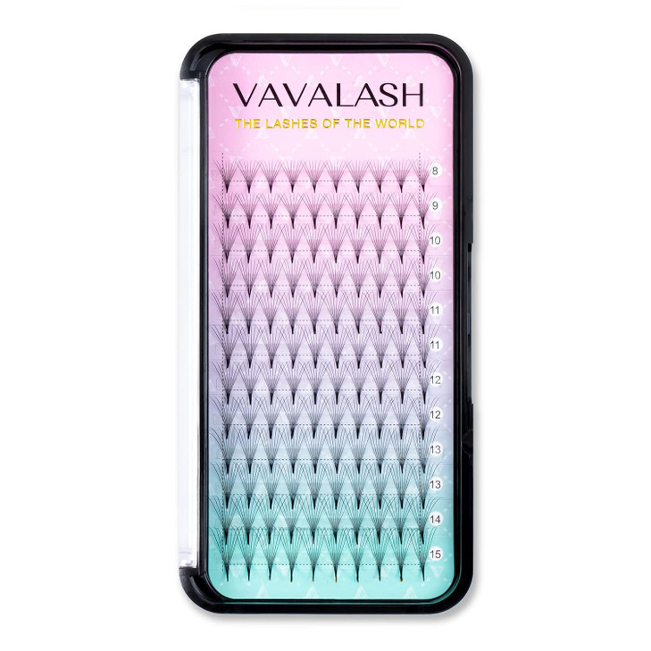 Eyelash Extensions 3D 4D 5D 6D 8D 9D 10D Thickness 0.07/0.1 C/D Curl Eyelashes Middle Stem & Long Stem Heat Bonded Premade Fans Russian Volume Lash E
