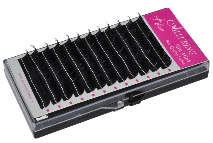 Alluring Silk Mink Lashes for Eyelash Extensions C curl .18mm thickness