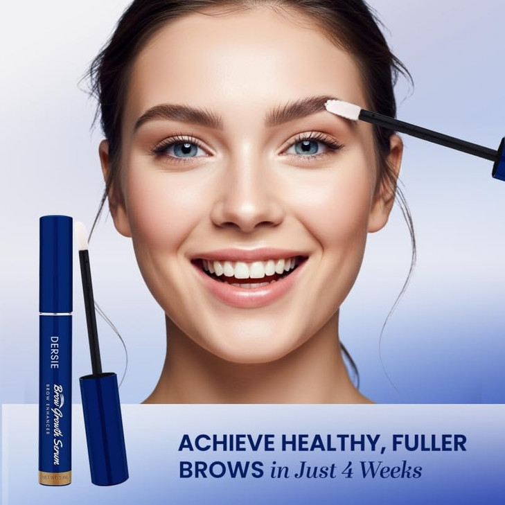Dersie Eyebrow Growth Serum: Brow Enhancing Serum Infused with Peptide Complex, Biotin & Arginine for Fuller, Stronger, Thicker Brows  Nourishes and
