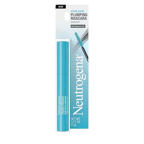 Neutrogena Hydro Boost Waterproof Plumping Mascara with Hydrating Hyaluronic Acid, Enriched formula with Hyaluronic Acid, Vitamin E and Keratin, Blac