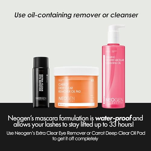 [K-Beauty] Neogen Dermalogy Extra Volume Curl Metal Mascara 0.20 oz | Lash Telescopic Lift Mascara Black Volume and Length Refillable (Volume, Black)