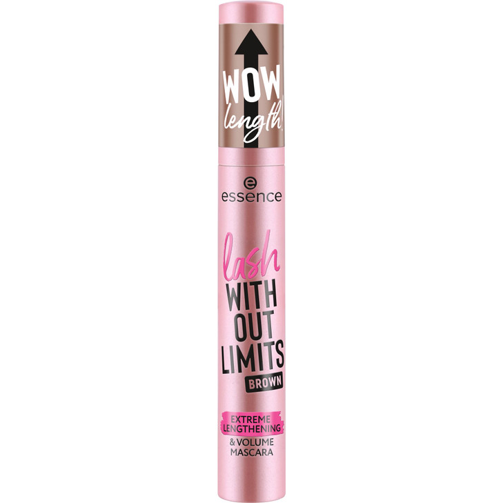 essence | Lash Without Limits Extreme Lengthening & Volume Mascara (02 | Brown) | Volumizing & Lengthening | Vegan, Cruelty Free & Paraben Free