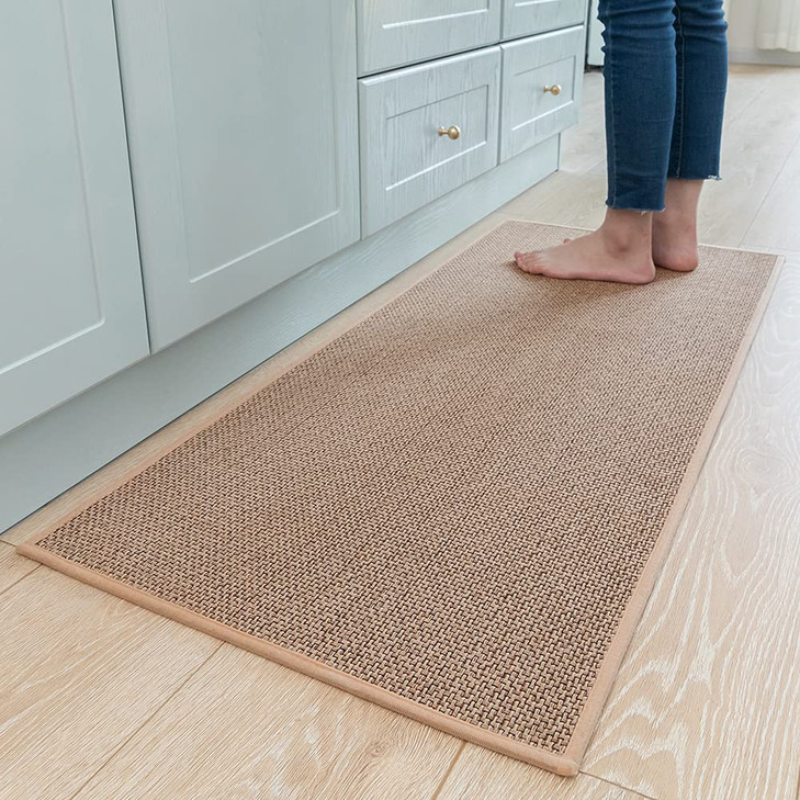 Kitchen Rugs Non Slip Washable, Absorbent Kitchen Mats for Floor, Braided Kitchen Runner Rug with Rubber Backing, Durable Dirt-Resistant Kitchen Carp