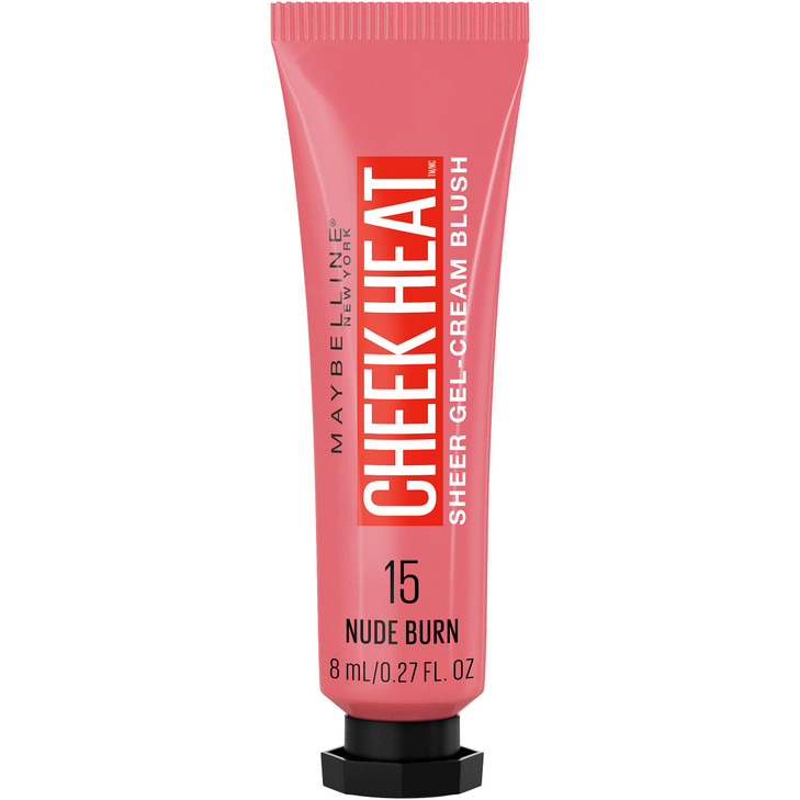 Maybelline Cheek Heat Gel-Cream Blush Makeup, Lightweight, Breathable Feel, Sheer Flush Of Color, Natural-Looking, Dewy Finish, Oil-Free, Nude Burn,