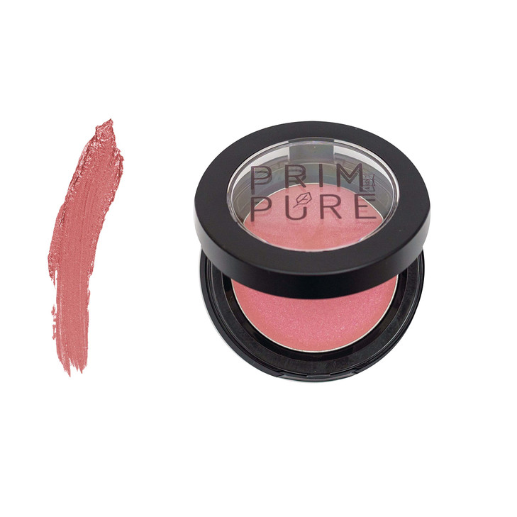 Prim and Pure Natural Cream Blush Palette - Classic Color Mineral Blush - Organic Professional Cosmetics for Face (TOTALLY SHY)