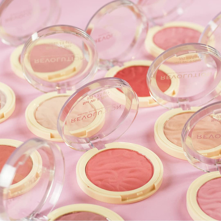 Revolution Beauty London, Blusher Reloaded, Pressed Powder Face Blusher, Highly Pigmented & Long-Lasting Formula, Ballerina, 0.26 oz