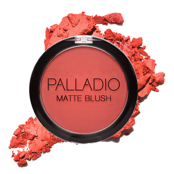 Palladio Matte Blush, Brushes onto Cheeks Smoothly, Soft Matte Look and Even Finish, Flawless Velvety Coverage, Effortless Blending Makeup, Flatters