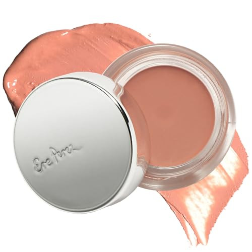 Ere Perez - Natural Carrot Color Pot | For Lips + Cheeks | Buildable, Blendable, Creamy, Vibrant, Satin Finish | Cacao Butter, Avocado + Castor Seed