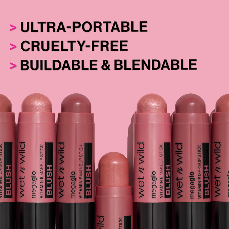 wet n wild MegaGlo Makeup Stick, Buildable Color, Versatile Use, Cruelty-Free & Vegan - Peach Bums