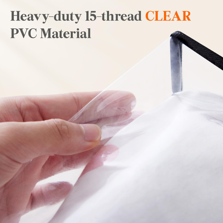 Lifewit 4 Pack Clear Clothes Storage Bags, 40L Plastic Blanket Storage Bag, Vinyl Foldable Moving Bags with Zipper, Closet Organizers and Storage Con