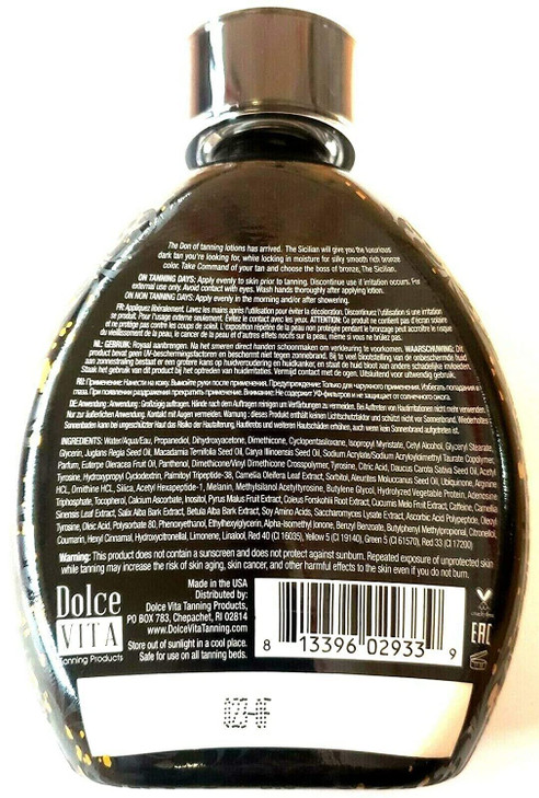 The Sicilian 200X Dark Black Bronzer Tanning Lotion - BEST for Glowing Skin - Gradual Bronzing & Sunless Self Tanner Lotion - Luxurious Sunless Body