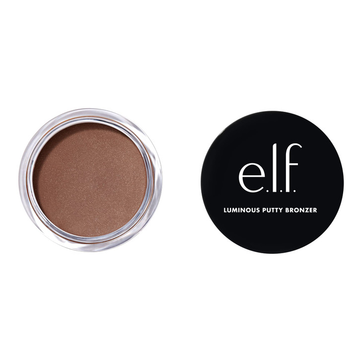 e.l.f. Luminous Putty Bronzer, Lightweight Putty-to-Powder Bronzer For A Radiant, Glowing Finish, Highly Pigmented, Vegan & Cruelty-Free, Get Glowing