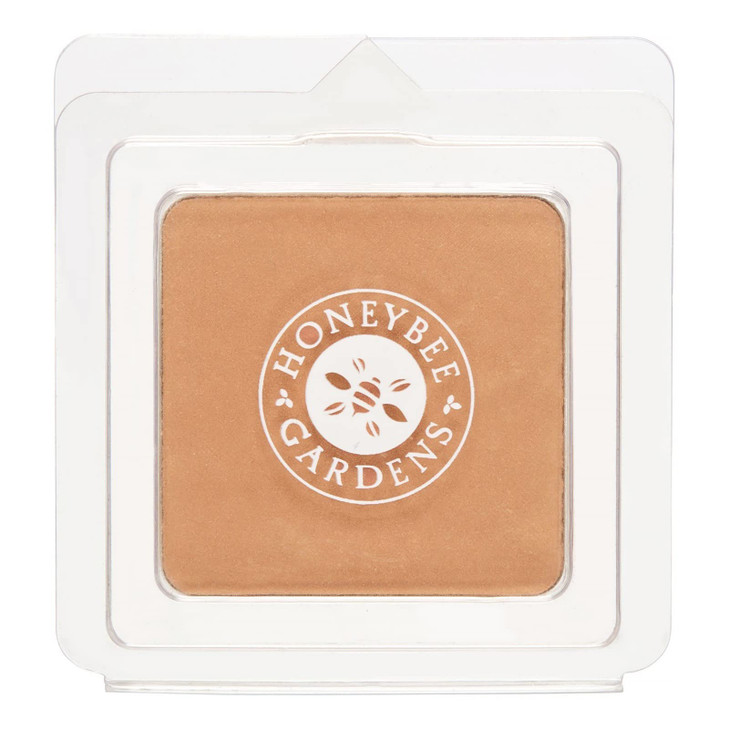 Honeybee Gardens Pressed Mineral Powder Foundation Refill, Fiji, Medium Tan Neutral Shade, Adjustable Coverage, Natural Finish, With Botanical Extrac