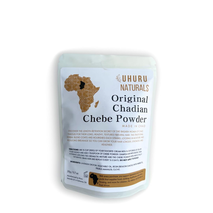 ChadianChebe Hair Powder (20 Grams) | Authentic African Herbal Powder from Chad for Hair Growth & Strength | Traditional Botanical Treatment for Thi