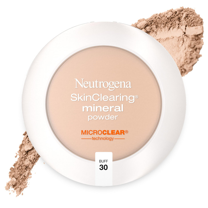 Neutrogena SkinClearing Pressed Mineral Powder Compact for Acne Prone Skin, Oil Absorbing Acne Makeup with Salicylic Acid helps to Cover, Treat & Pre
