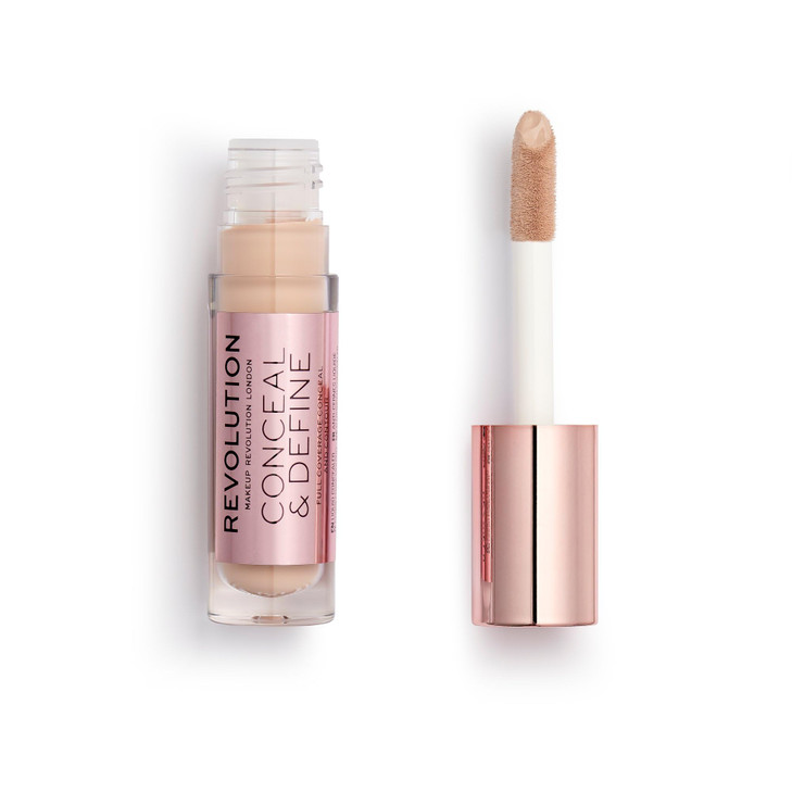 Revolution Beauty London, Conceal & Define Concealer, Full Coverage & Lightweight, Long-Lasting Matte Finish, Vegan & Cruelty-Free, C3 Fair to Light