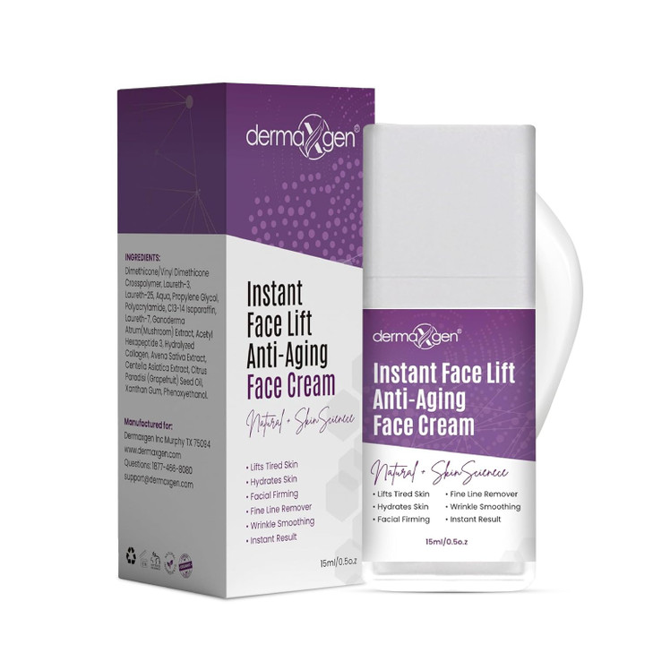 Dermaxgen Instant Face Lift Cream  Anti-Aging Solution for Neck, Chest & Sagging Skin  Face Lift Cream Firming Instant for a Smoother, More Lifted