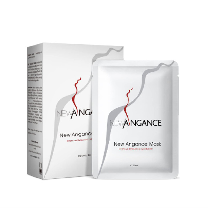 NEW ANGANCE MASK, Revitalizing, Moisturizing, Soothing Skin Texture, 10 Sheets (Hyaluronic Mask)