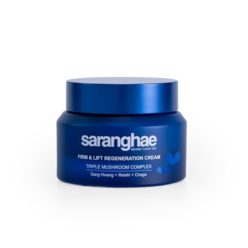 Saranghae Hydrating Moisturizer Face Cream for Soft, Smooth Skin, Face Moisturizer for Dry Skin, with Triple Mushroom Complex: Reishi + Chaga + Sang