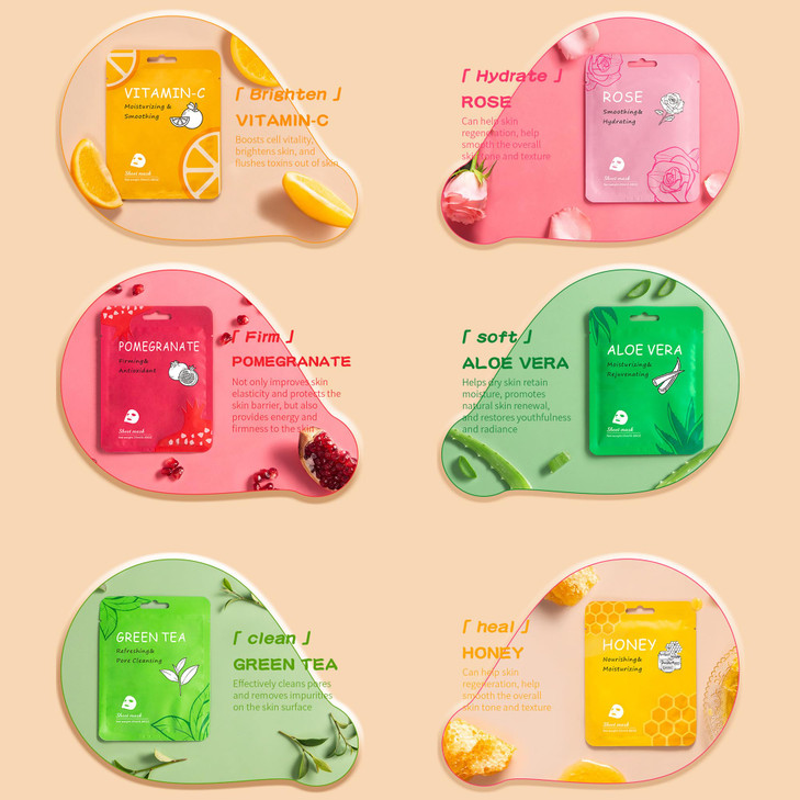 Meleell 18 Pack Collagen Face Masks Skincare Bulk,Hydrating Spa Face Mask Beauty for Sensitive Skin,Sheet Mask for Skin Care, Facial Mask Sets Birthd