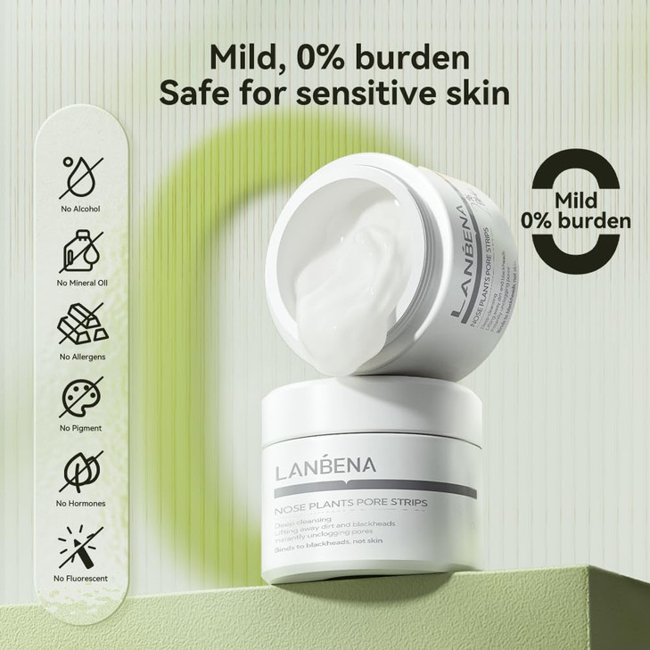 LANBENA Blackhead Remover Mask Nose strips Charcoal Mask Peel off Mask Facial Pore Cleanser Purifying Face Mask 1.06 Ounce