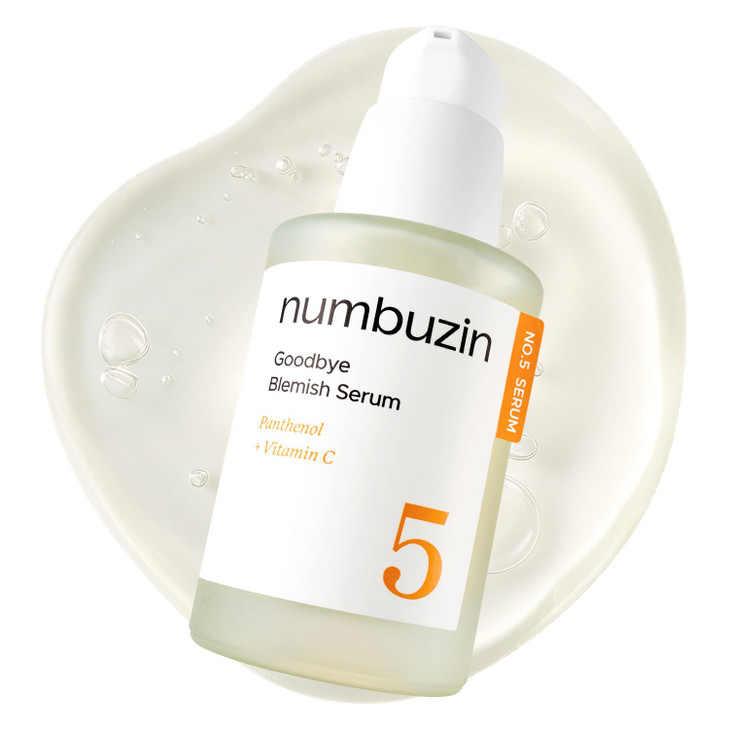 numbuzin No.5 Serum | Goodbye Blemish Serum | for Acne Scars with Vitamin C, Niacinamide, Antioxidant | Lightweight Gel, Korean Skincare for Face | 1