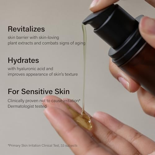 Melixir Vegan Bamboo Hydration Serum, Moisturizing Face Serum for Sensitive & Acne-Prone Skin, Hyaluronic Acid & Centella Asiatica, Improves Skin Tex